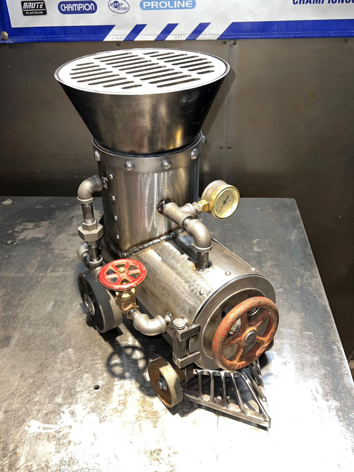 LOCOMOTIVE ROCKET STOVE grill bbq fire pit cooking – ArtMetalFab